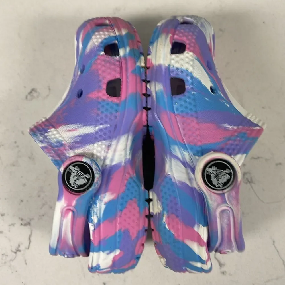 Crocs Classic Marbled Clog Toddler Size 6 Pastel Tie Dye